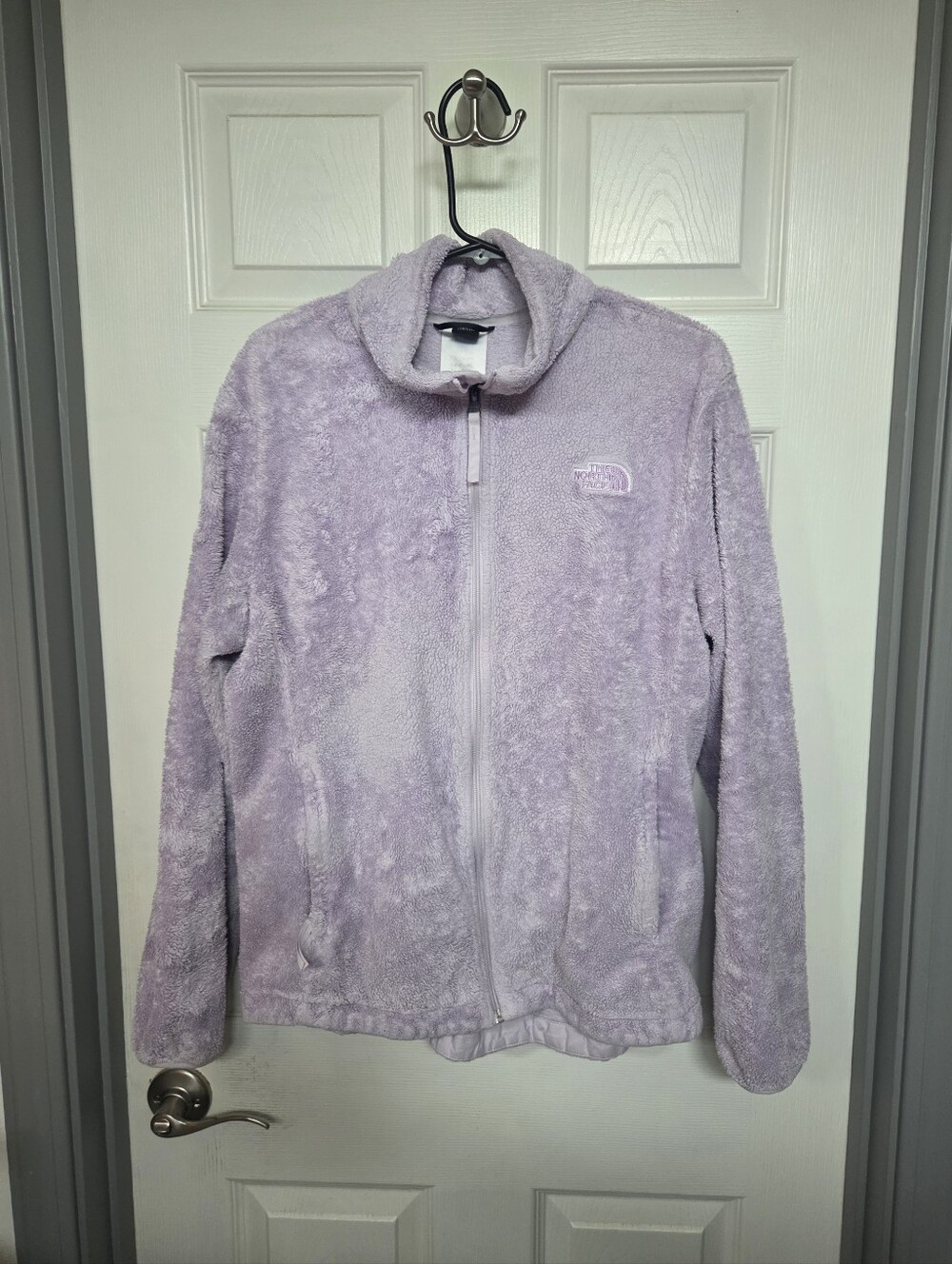 The North Face Women's Lavender Fuzzy Full-Zip Jacket Size XL Outdoors Cozy